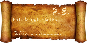 Halmágyi Etelka névjegykártya